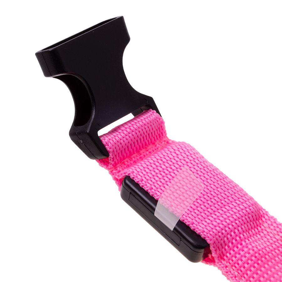 LED dog collar, size L - pink