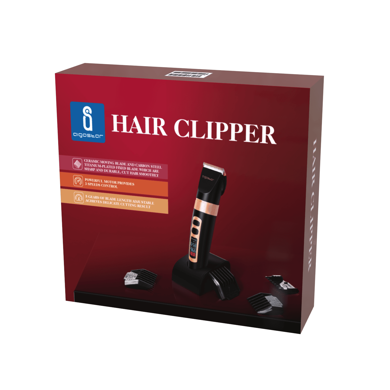 Hair clipper with LED display