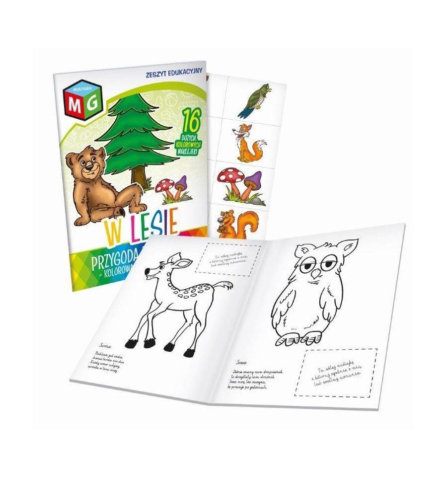 Coloring book with rhymes - In the forest
