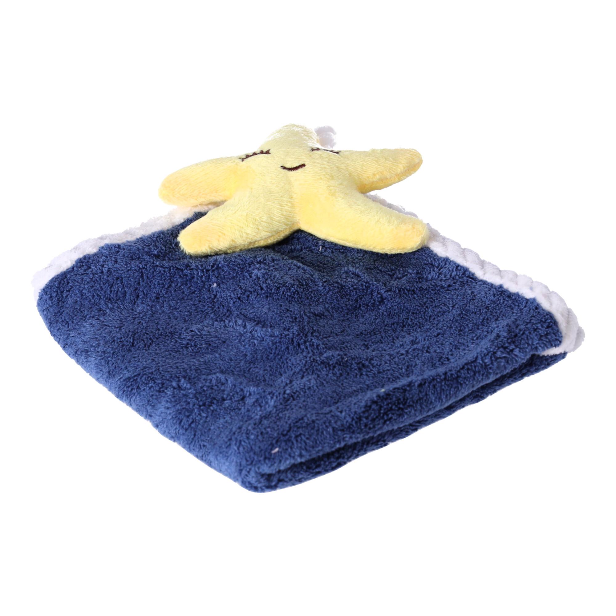 Cute kitchen towel - dark blue