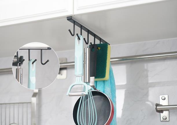 Shelf holder with cup hooks