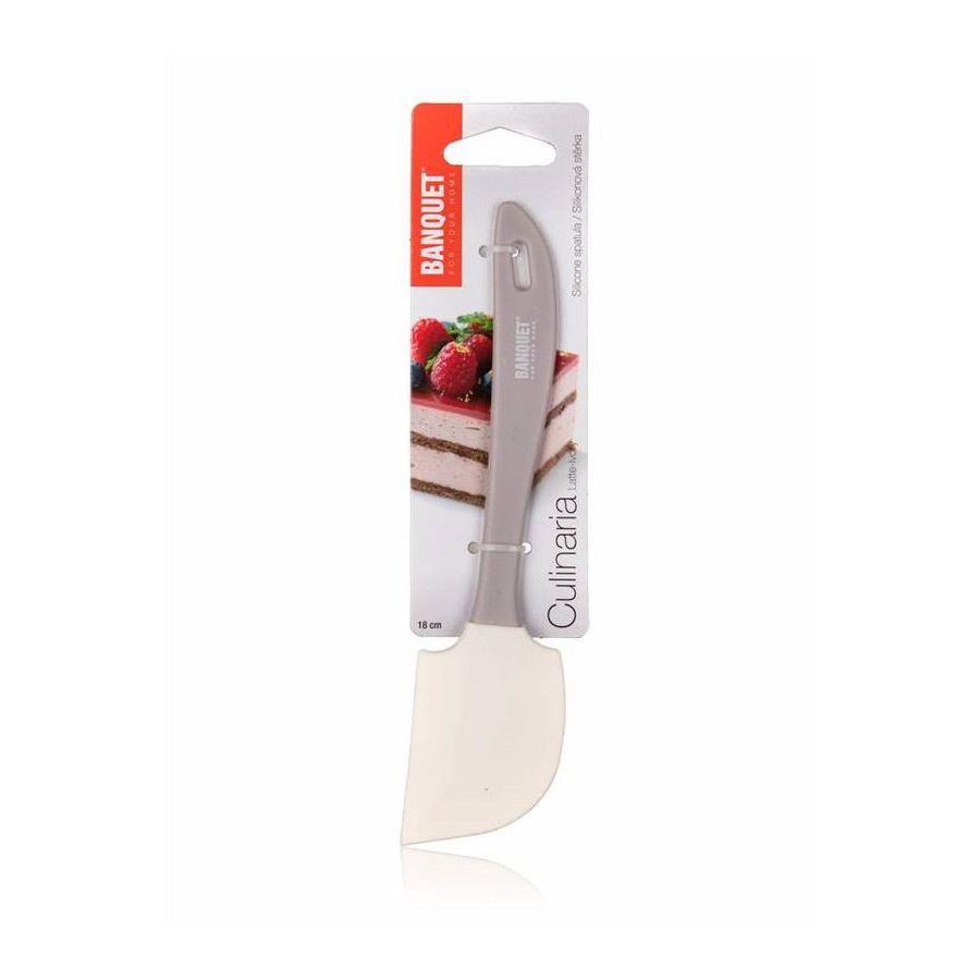 Silicone spatula Culinaria Latte / Ivory 18cm - brown and cream