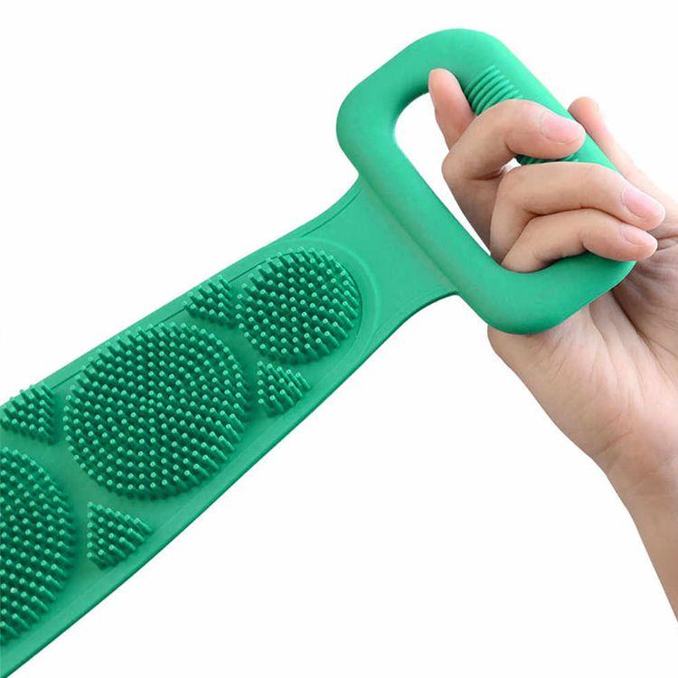 Silikonowy masażer do mycia pleców, nóg, stóp - zielony