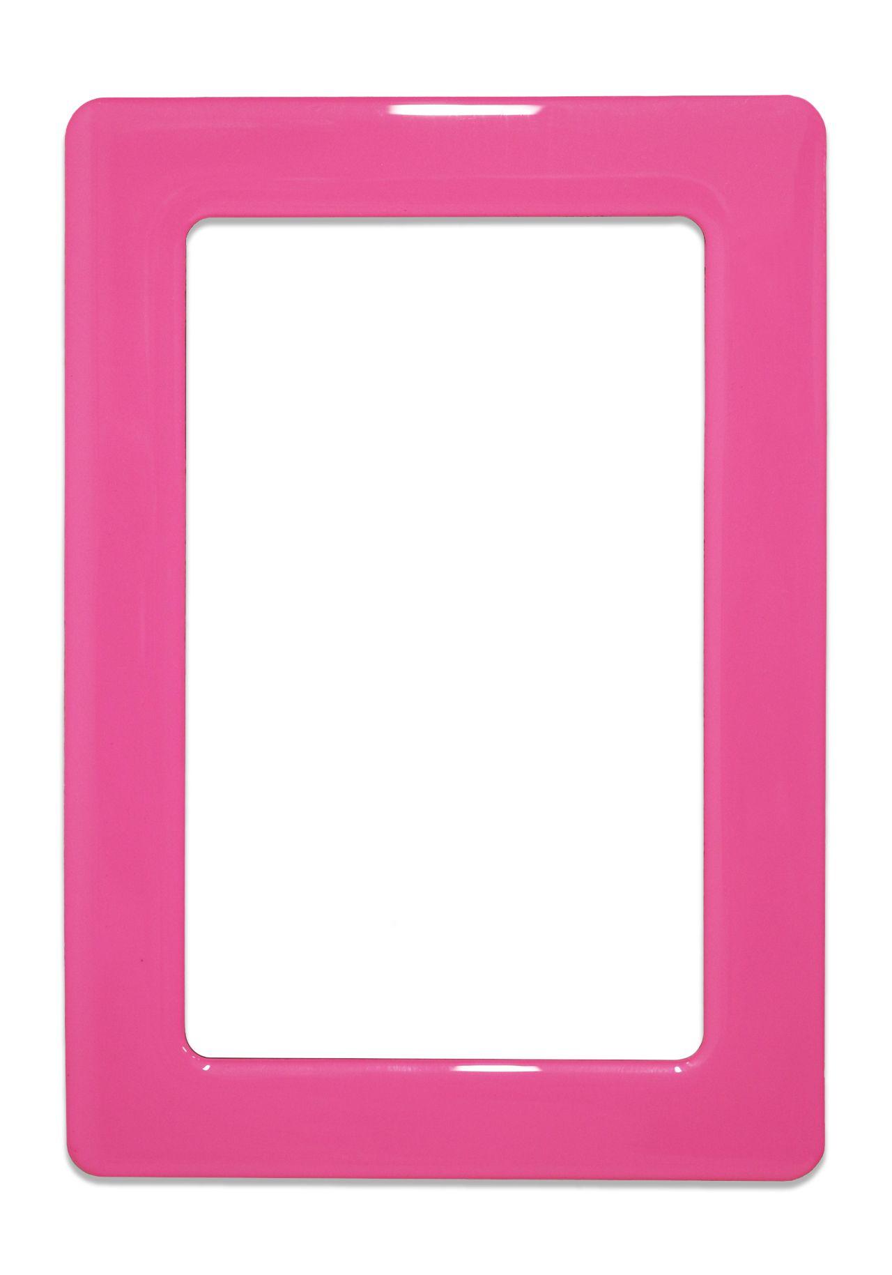 Magnetic self-adhesive frame size 13.0 × 8.1 cm - pink