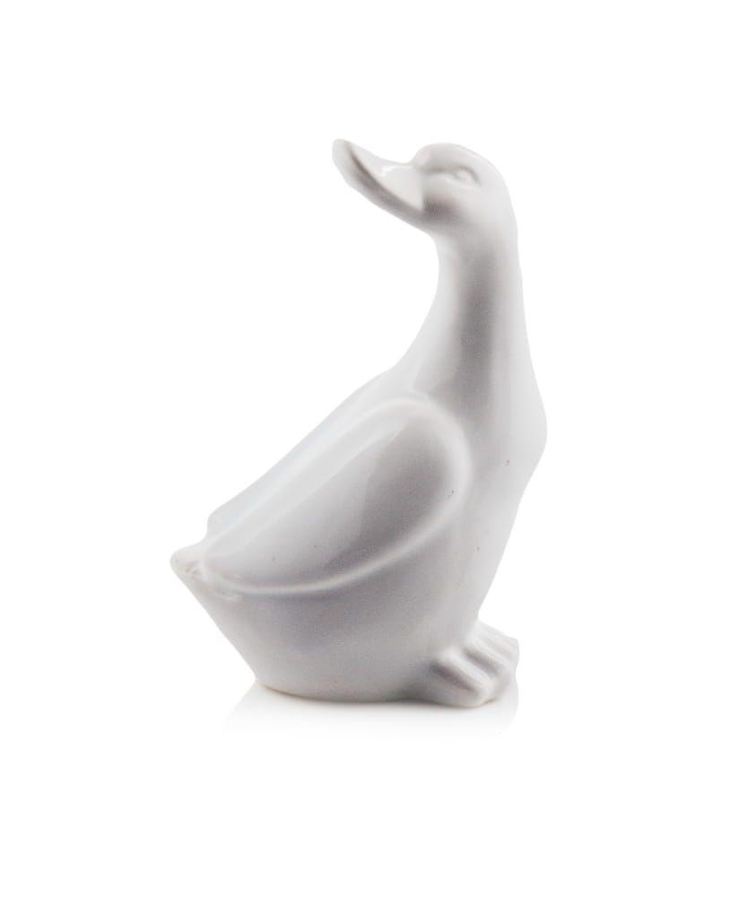Figurka ceramiczna w kształcie kaczki - biała - kolekcja EASTER