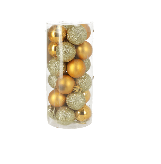 Set of Christmas balls 3cm (24 pieces) - gold