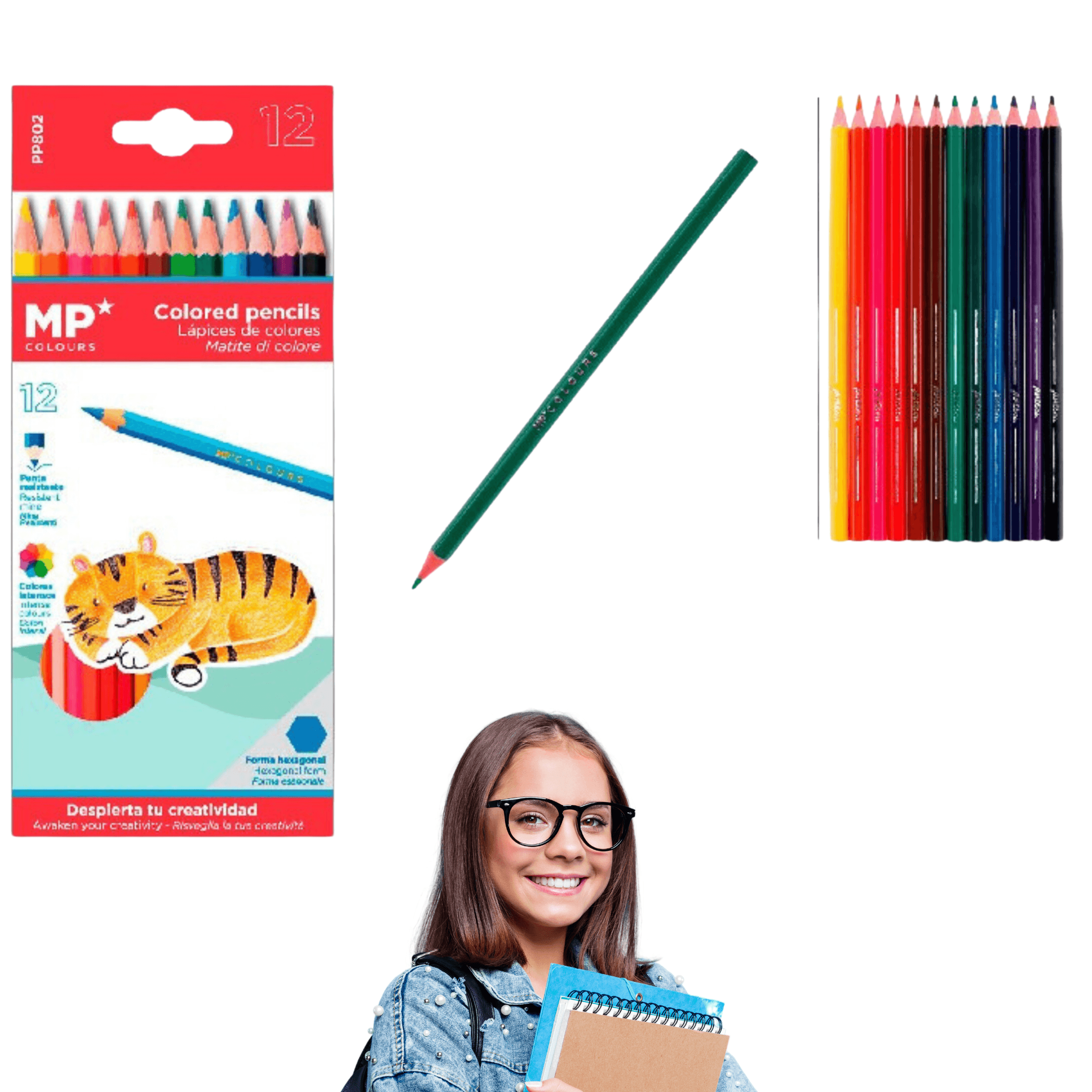 Colorful pencils MP 12 pcs