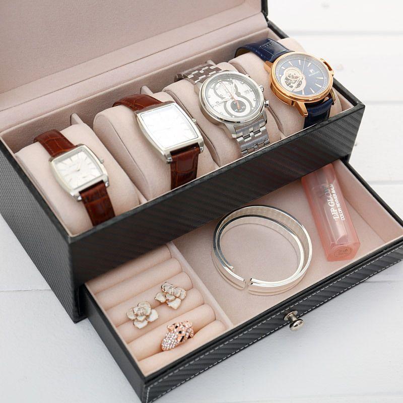 Szkatułka, kuferek LELANI na zegarki, biżuterię Premium - biała