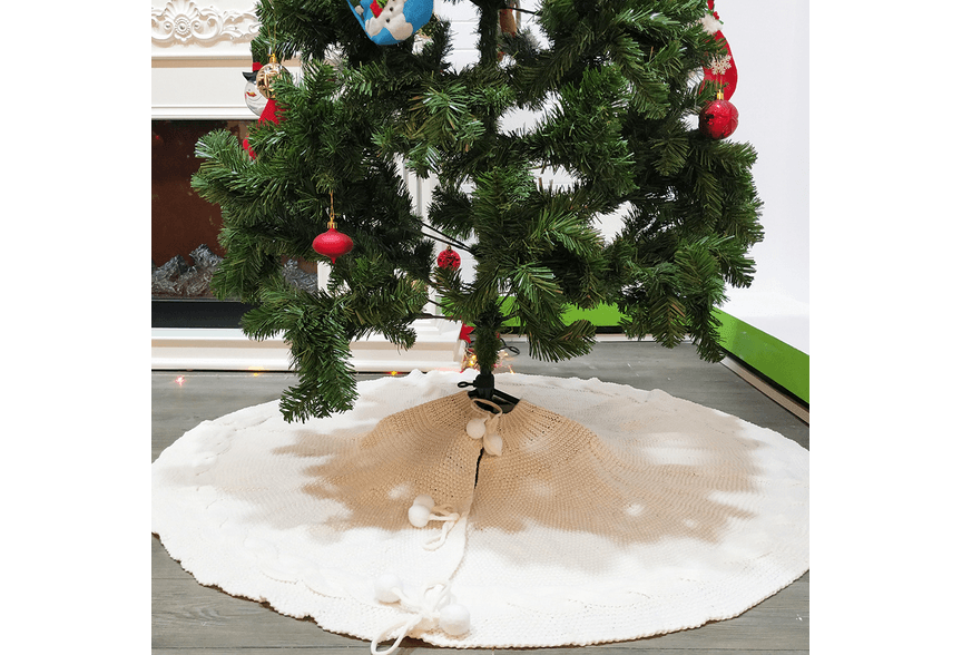 Christmas tree mat - white