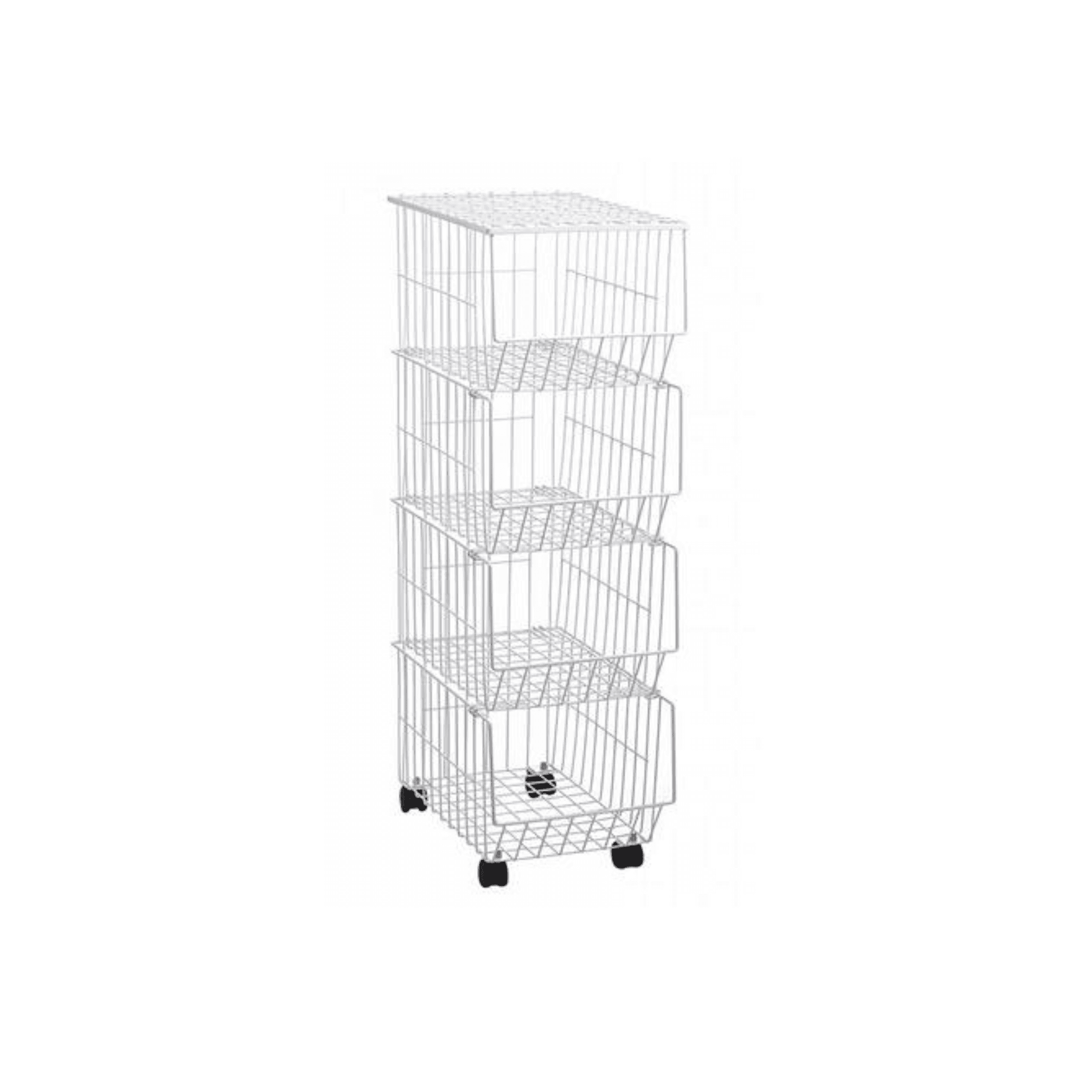 Multifunctional wire rack - four-level, white