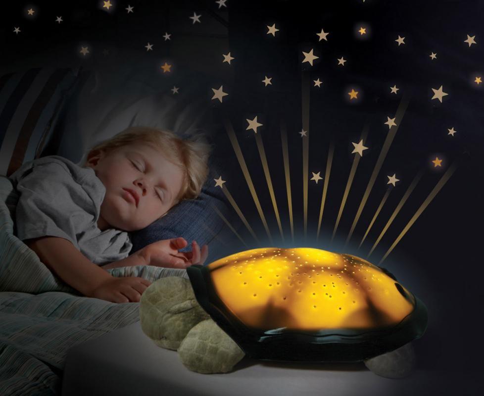 Lampka nocna z projekcją świetlną - Żółw, brązowy