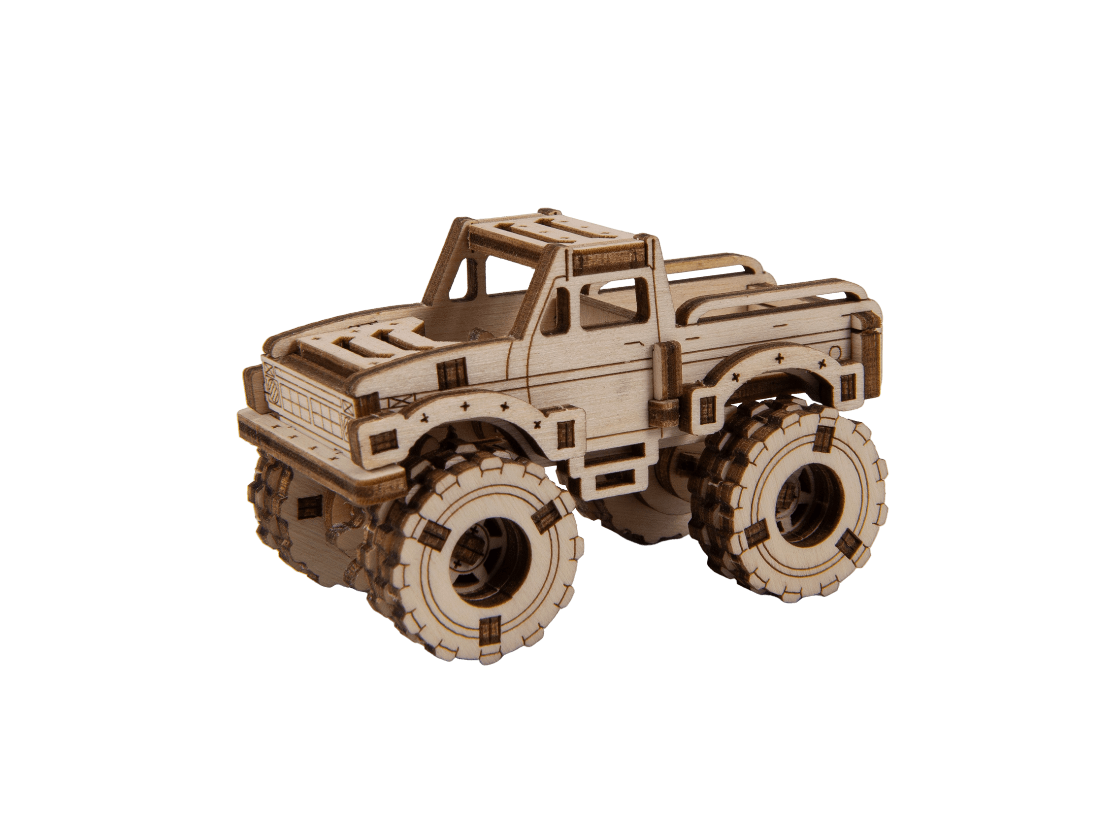 Drewniane Puzzle 3D - Model Monster Truck 4 (Ford Pickup F-150 RANGER)