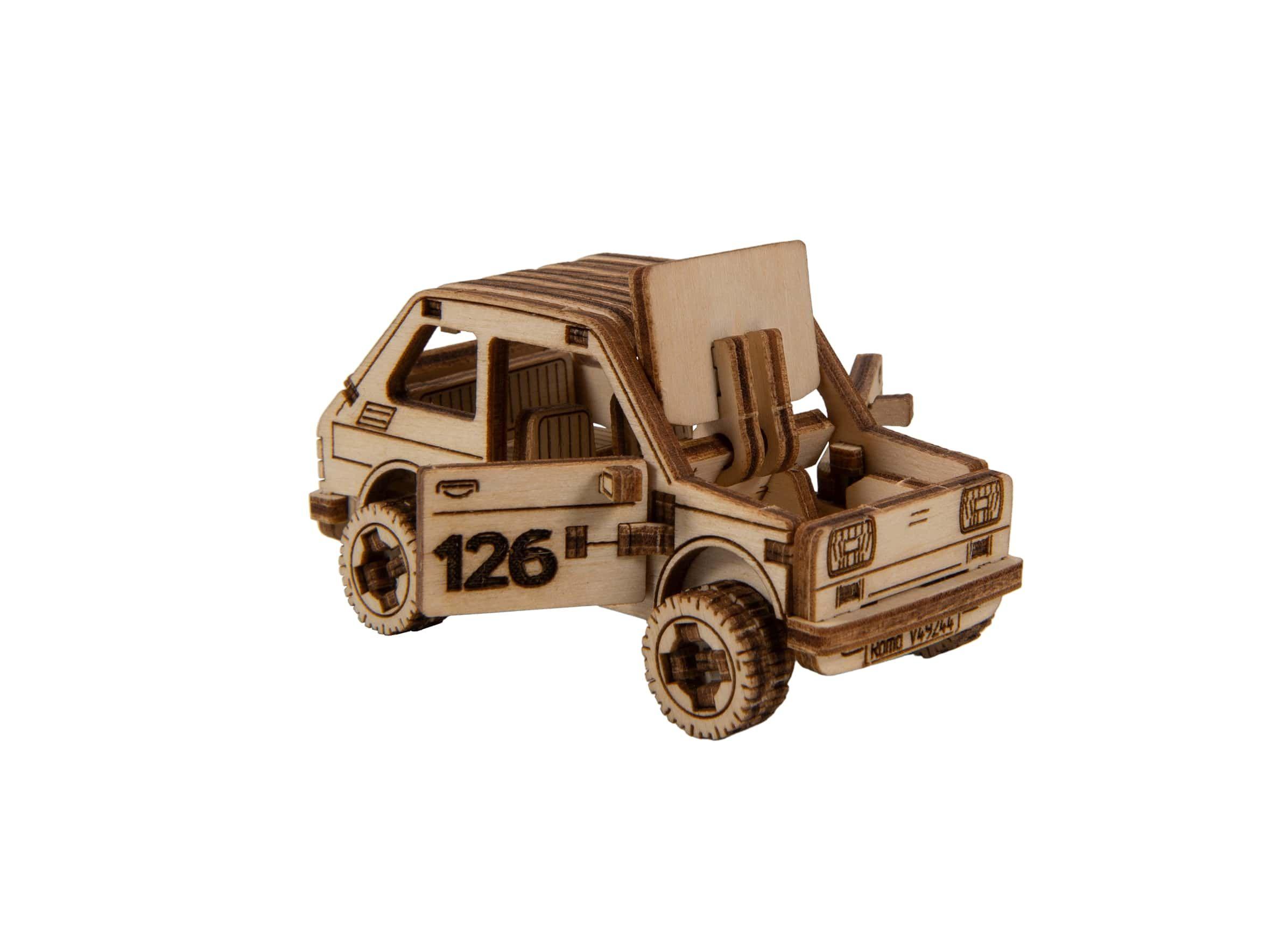 Drewniane Puzzle 3D - Model Rally Car 3 (Fiat 126)