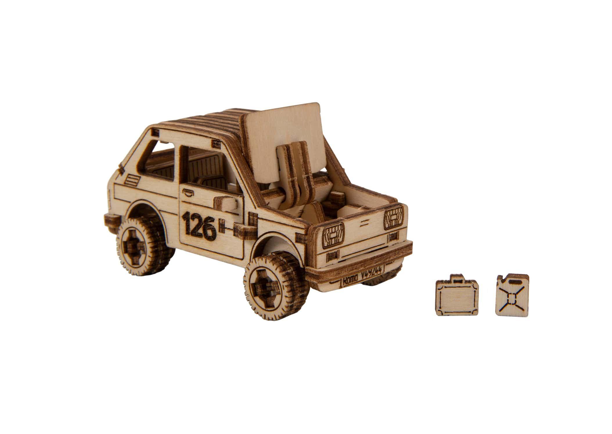 Drewniane Puzzle 3D - Model Rally Car 3 (Fiat 126)
