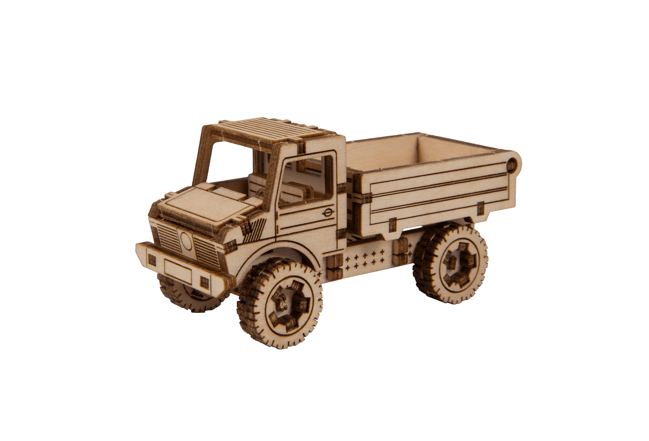 Drewniane Puzzle 3D - Model Ciężarówka (Mercedes Unimog)