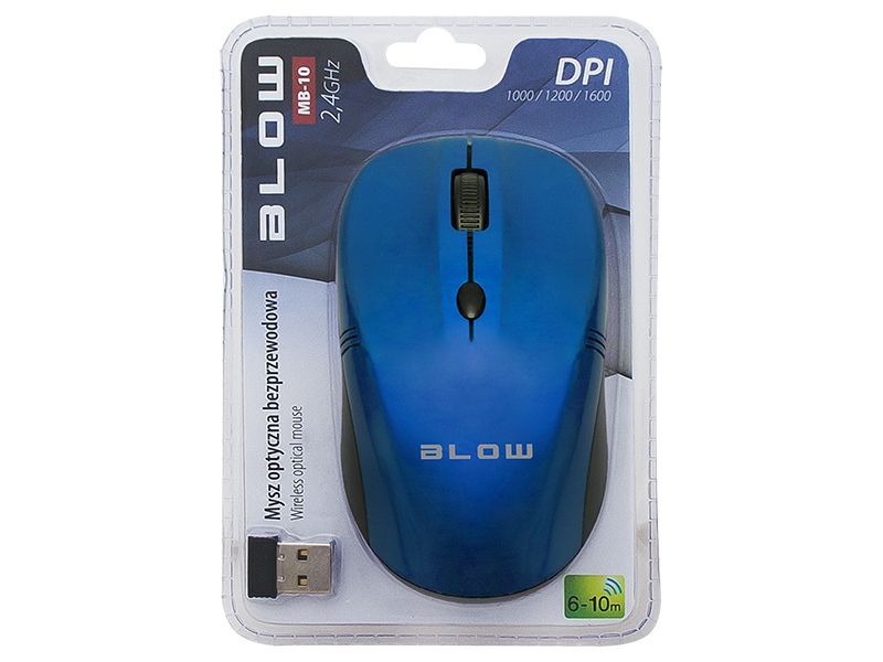 Bezdrátová optická myš BLOW MB-10 Blue od ninex.cz