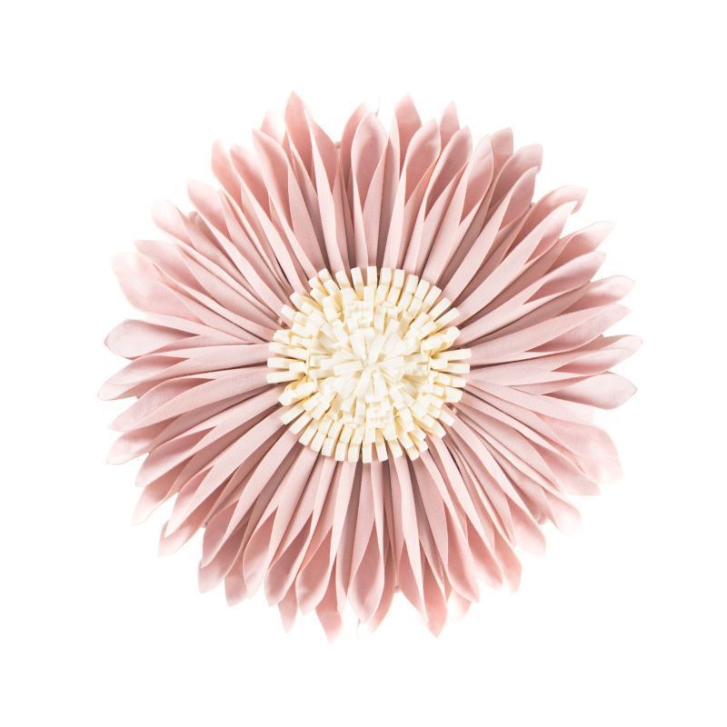 Kulatý povlak na polštář - chryzantéma, růžový 45cm od Ninex.cz
