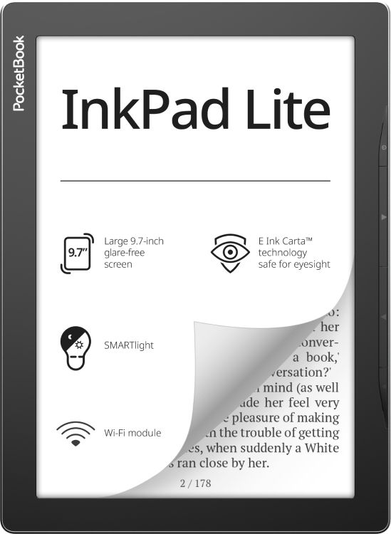 Čtečka elektronických knih Pocketbook InkPad Lite Dotykový displej 8 GB Wi-Fi Černá, šedá od ninex.cz