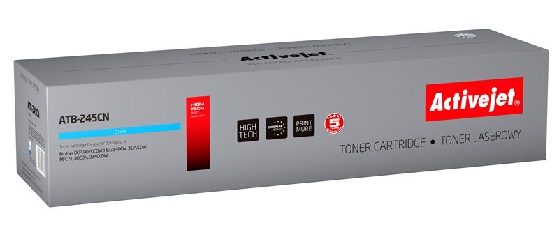 Activejet ATB-245CN toner for Brother printer; Brother TN-245C replacement; Supreme; 2200 pages; cyan