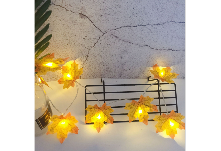 Dekorativní LED lampy ve tvaru javorového listu - žluté od ninex.cz
