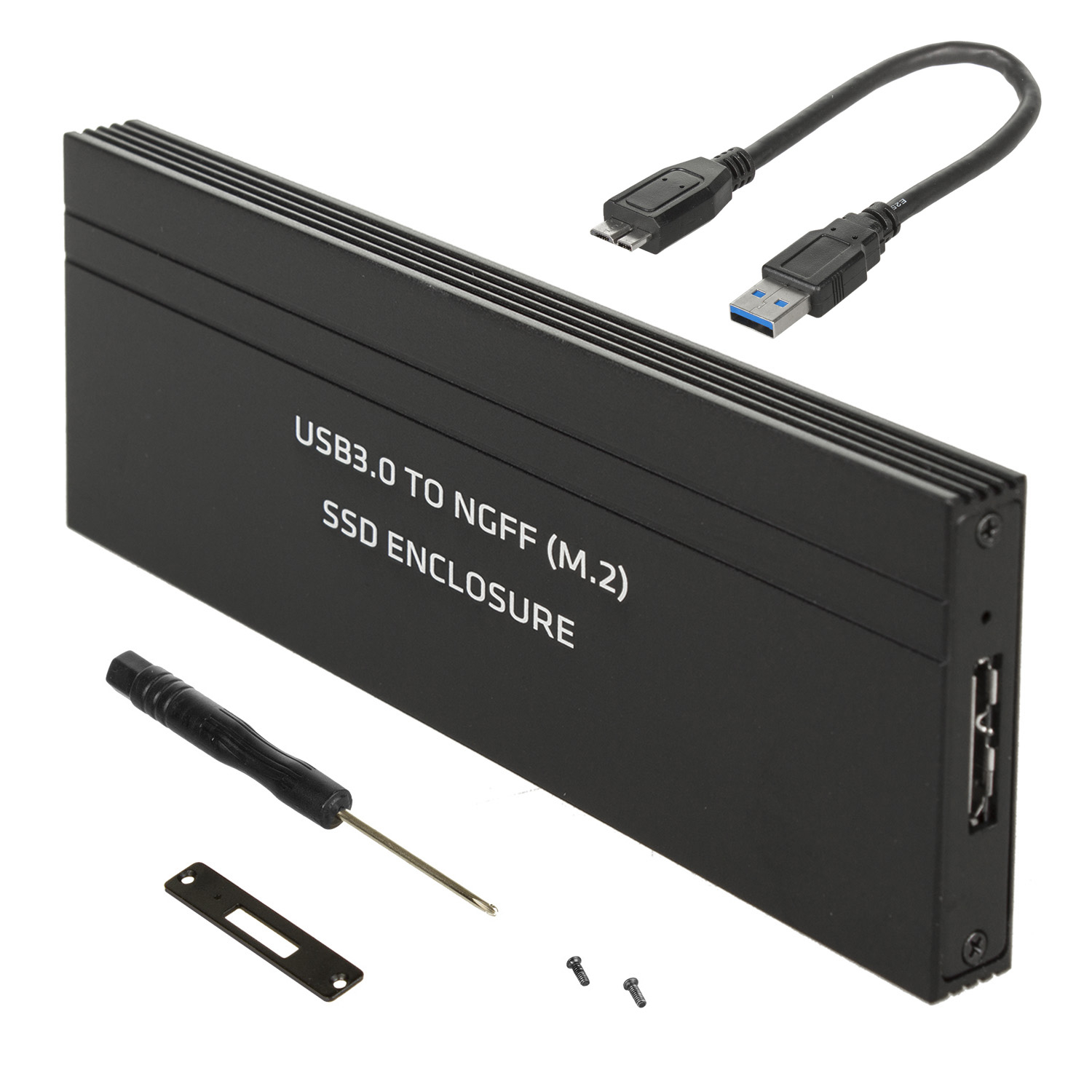 Maclean MCE582 SSD Case Adapter SSD M.2, NGFF, USB 3.0, velikosti 2230/2240/2260/2280, hliníkový kryt, od ninex.cz