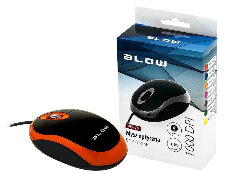 Optická myš BLOW MP-20 USB oranžová od ninex.cz