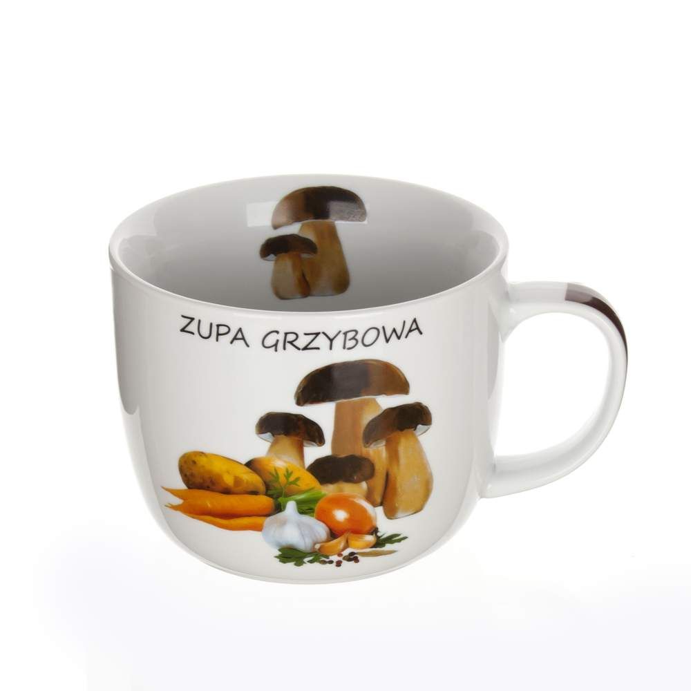 Hrnek na polévku s nápisem Grzybowa, 730ml od domeshop.cz