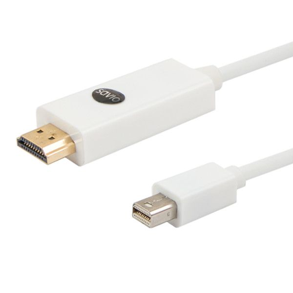 Adaptér video kabelu Savio CL-83 1,8 m Mini DisplayPort HDMI Bílý od ninex.cz