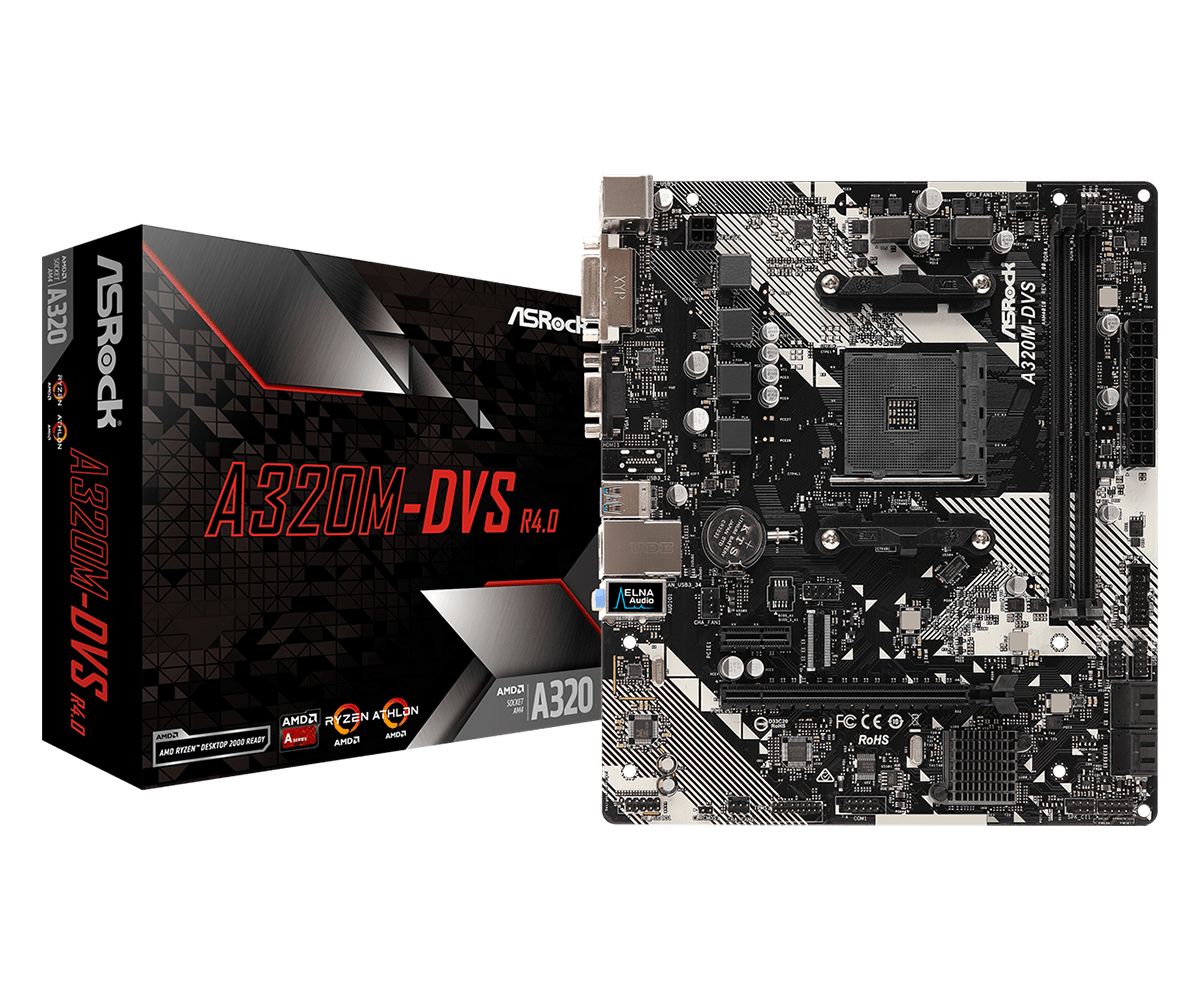 Asrock A320M-DVS R4.0 Socket AM4 micro ATX AMD A320 Procesor od ninex.cz