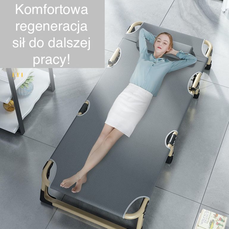 Skládací cestovní postel BUSINESS, camping, kánoe PREMIUM 75 cm - šedá 3 od domeshop.cz