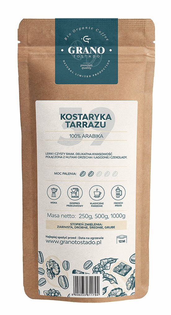 Grano Tostado Costa Rica Terrazu Coffee, středně mletá 500 g od ninex.cz