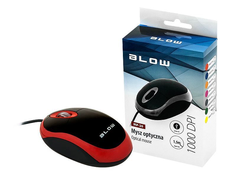 Optická myš BLOW MP-20 USB červená od ninex.cz