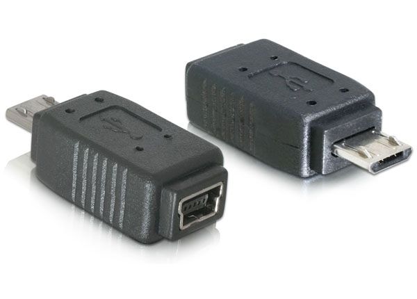 DeLOCK Adapter USB micro-B male to mini USB 5-pin mini USB 5p Black