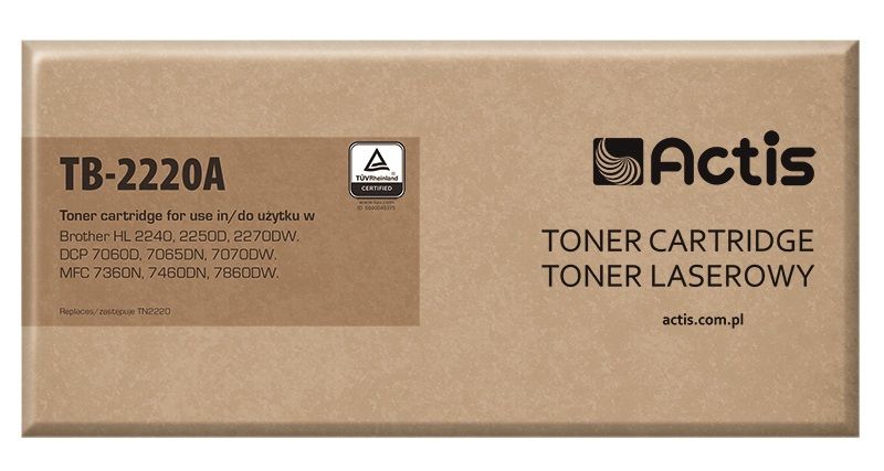 toner Actis TB-2220A pro tiskárnu Brother; Výměna Brother TN2220; Standard; 2600 stran; Černá od ninex.cz
