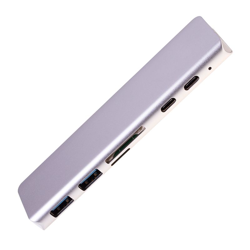 Adaptér 7v1 HUB USB-C HDMI 4K SD Macbook Pro / Air - Silver od domeshop.cz