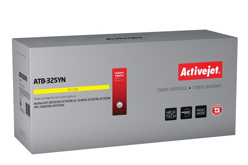 Activejet ATB-325YN toner for Brother printer; Brother TN-325Y replacement; Supreme; 3500 pages; yellow