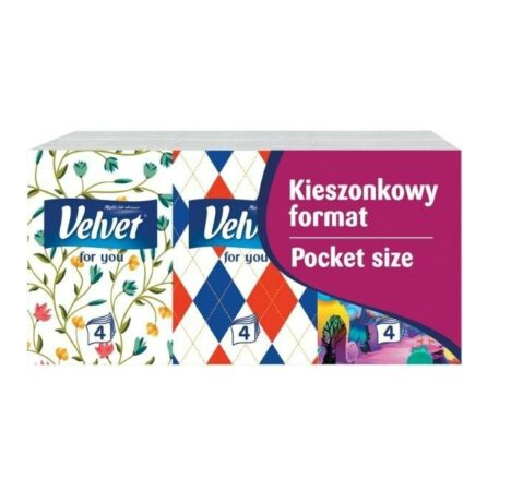 Kapesníčky Velvet 8x7 ks kapesního formátu MINIS pro děti od domeshop.cz