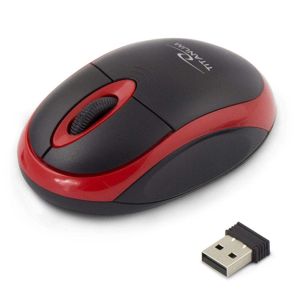 Titanum TM116E Bezdrátová 3D myš 2,4 GHz černá / červená od ninex.cz