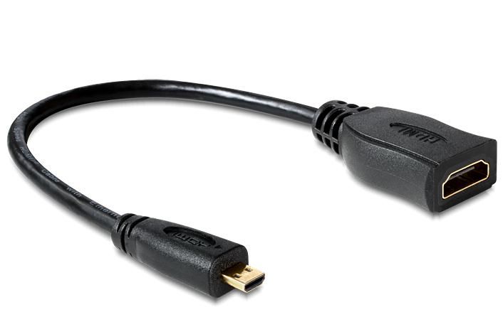 DeLOCK 65391 Kabel HDMI 0,23 m HDMI Typ A (Standardní) HDMI Typ D (Micro) Černý od ninex.cz