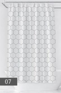 Sprchový závěs (šířka 180 cm x výška 200 cm) — geometrický vzor od ninex.cz