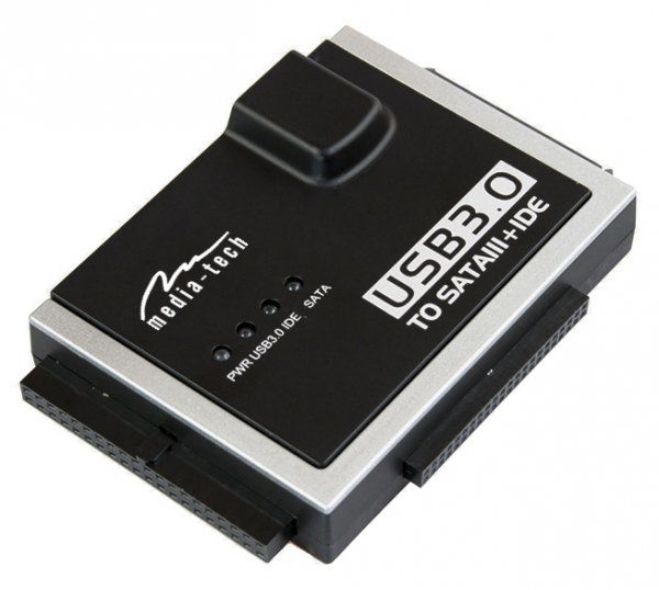 Media-Tech MT5100 kabelový měnič pohlaví IDE/SATA USB 3.0 černý od ninex.cz