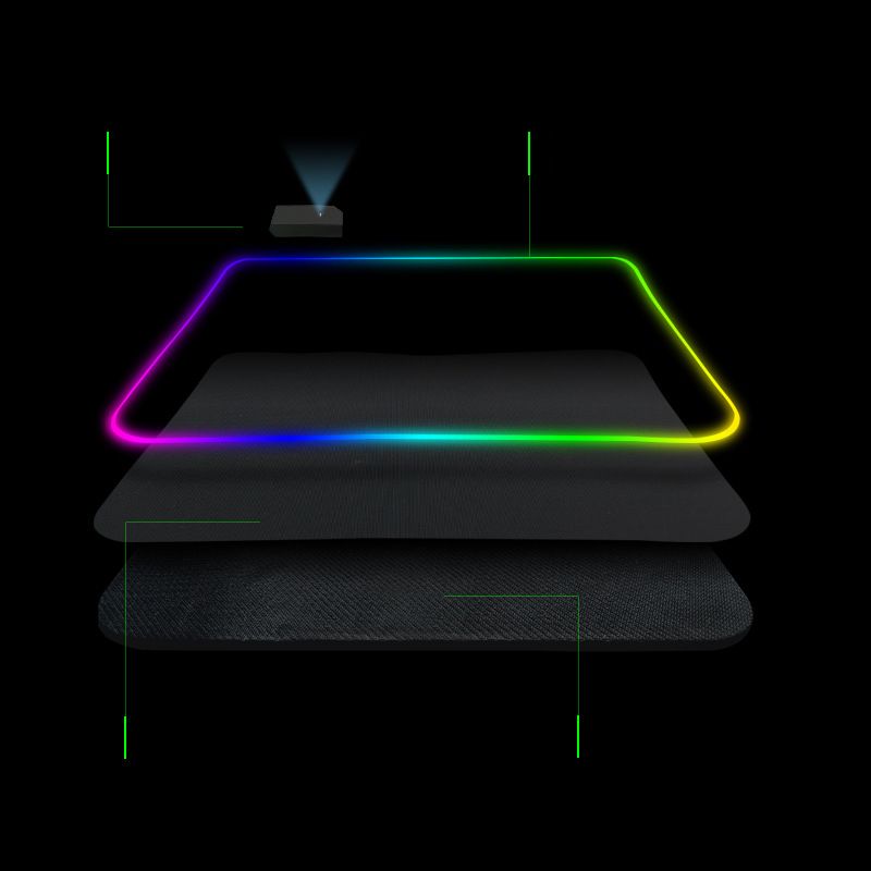 Herní podložka pod myš a klávesnice pro hráče RGB LED rozměr 30x80cm od domeshop.cz