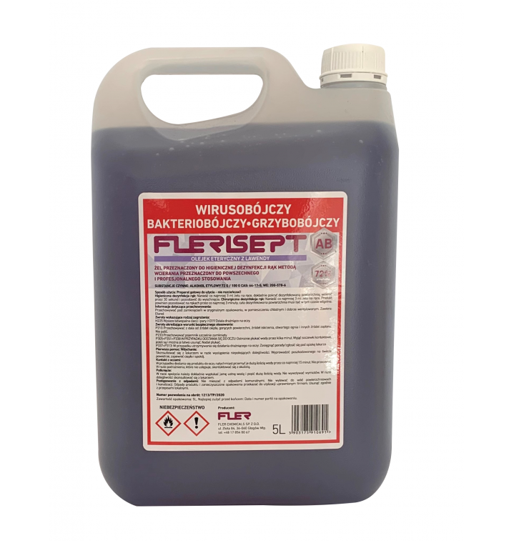 Flerisept - AB gel pro hygienickou dezinfekci rukou - 5 L s levandulovým olejem od ninex.cz