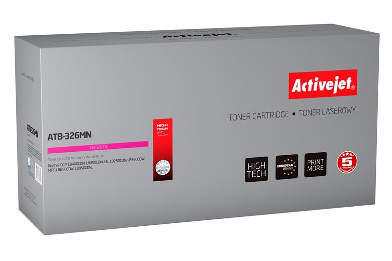 Activejet ATB-326MN toner for Brother printer; Brother TN-326M replacement; Supreme; 3500 pages; magenta