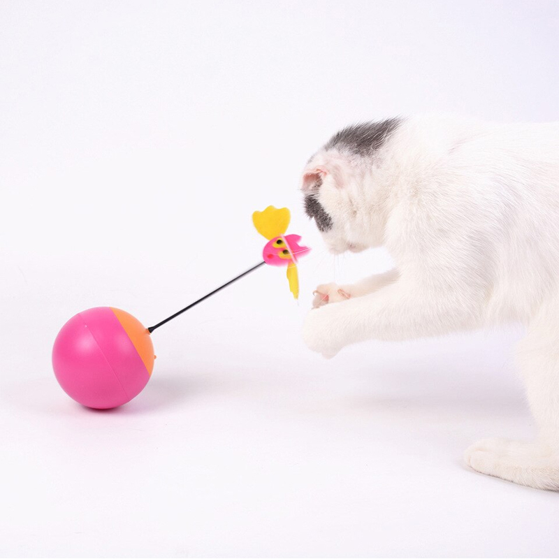Interaktivní 3v1 kočičí hračka s laserem - růžová od ninex.cz
