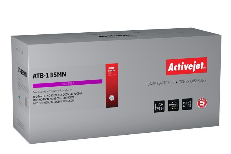 Activejet AT135MN toner for Brother printer; Brother TN-135M/TN-130M replacement; Supreme; 4000 pages; magenta