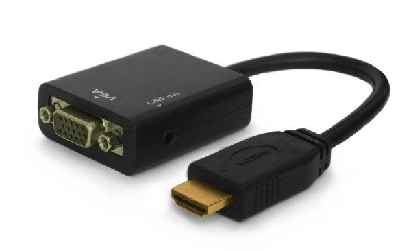 Adaptér video kabelu Savio CL-23 VGA (D-Sub) HDMI Typ A (Standardní) Černá od ninex.cz