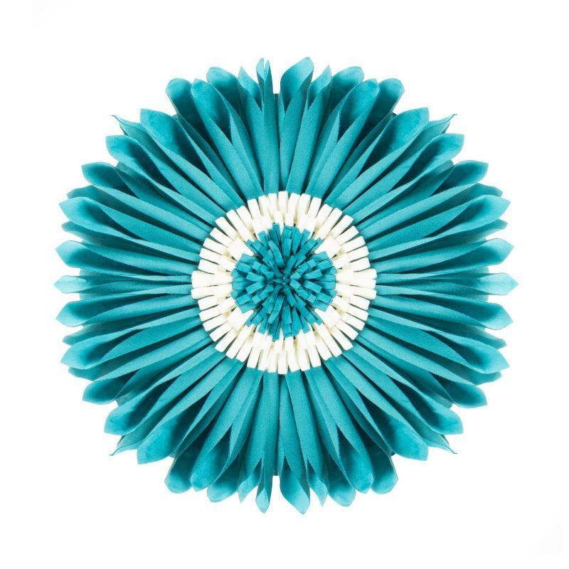 Round pillowcase - chrysanthemum, blue 45cm