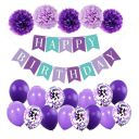 Dekoracja balonowa urodzinowa - fioletowa