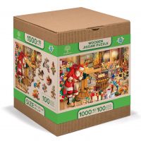 Drewniane Puzzle z figurkami - Warsztat Świętego Mikołaja